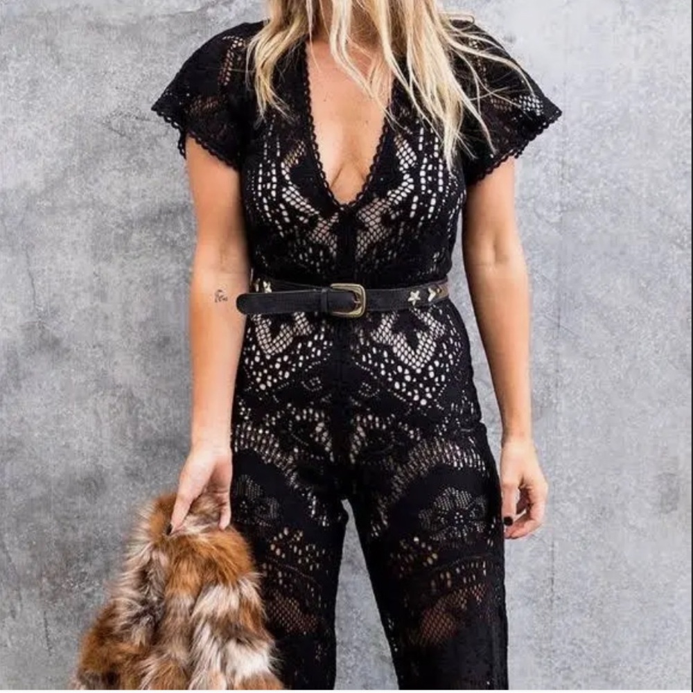 Fleetwood Black Lace Jumpsuit